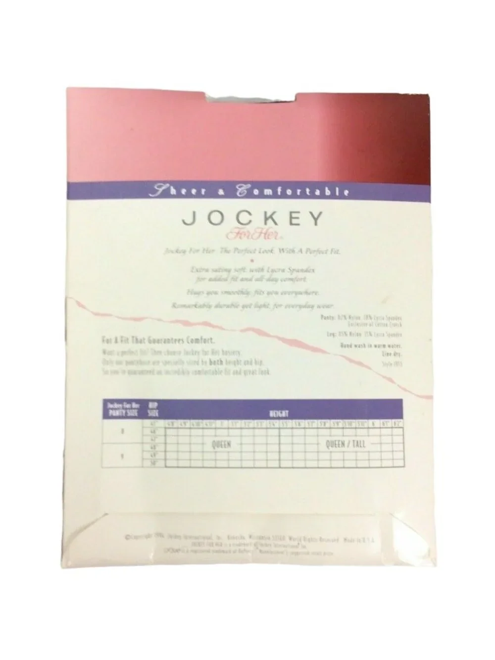 Jockey For Her Queen Size Sheer Pantyhose Midnight Navy Nylon Spandex Sandalfoot